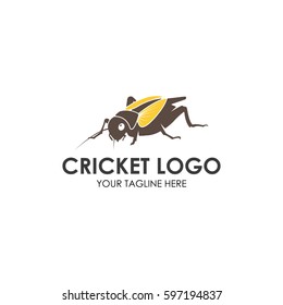 Grasshopper, cricket insect logo