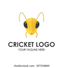 Grasshopper, cricket insect logo