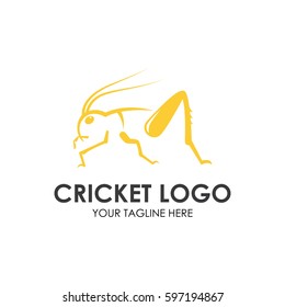 Grasshopper, cricket insect logo