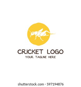 Grasshopper, cricket insect logo