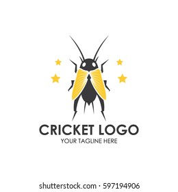 Grasshopper, cricket insect logo