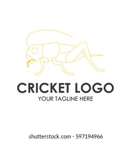 Grasshopper, cricket insect logo