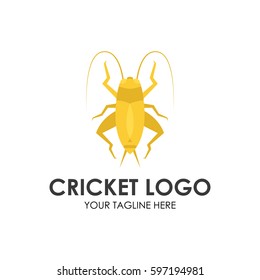 Grasshopper, cricket insect logo