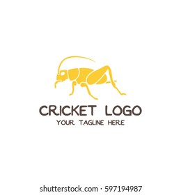 Grasshopper, cricket insect logo