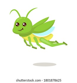 Grasshopper cute mascot insect design illustration