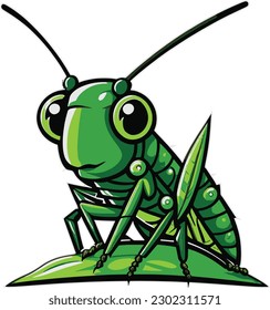 A Grasshopper Cute, vector, art, Animal