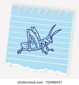 grasshopper doodle