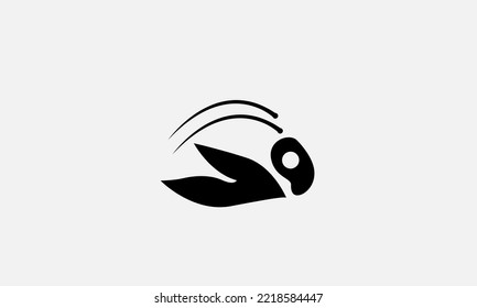 Grasshopper Fly Vector Logo Design