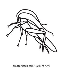 grasshopper graphic design vector illustration,art tattoo sketch,hand draw