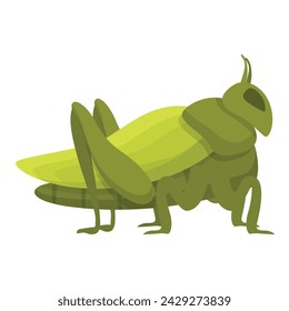 Grasshopper icon cartoon vector. Nature cricket. Funny cute jump