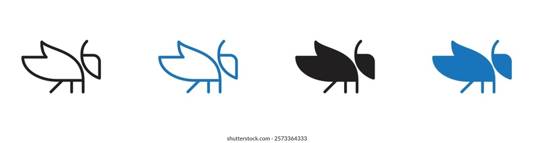 Grasshopper icon Flat line symbol