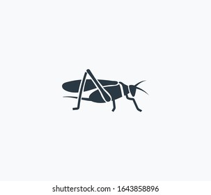 Grasshopper icon isolated on clean background. Grasshopper icon concept drawing icon in modern style. Vector illustration for your web mobile logo app UI design.
