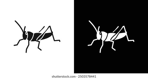 Grasshopper icon line art vector