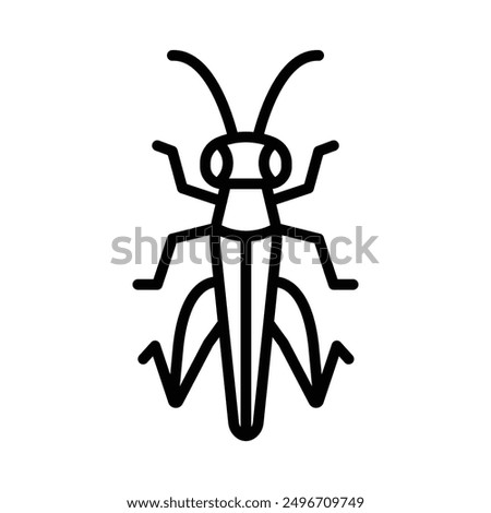 Grasshopper icon linear logo mark in black and white