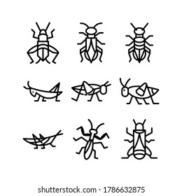 grasshopper icon or logo isolated sign symbol vector illustration - Collection of high quality black style vector icons
