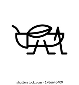 grasshopper icon or logo isolated sign symbol vector illustration - high quality black style vector icons
