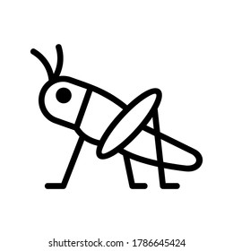 grasshopper icon or logo isolated sign symbol vector illustration - high quality black style vector icons
