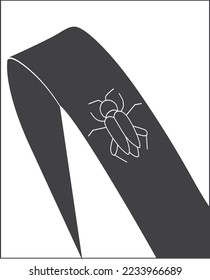 Grasshopper icon, grasshopper on grass symbol black vector