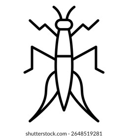 Grasshopper icon Outline isolated logo mark