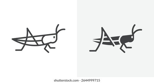 Grasshopper icon Outline vector sign