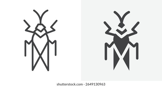 Grasshopper icon Outline vector sign