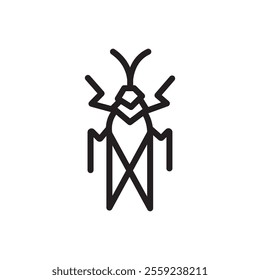 Grasshopper icon Outline vector for web ui