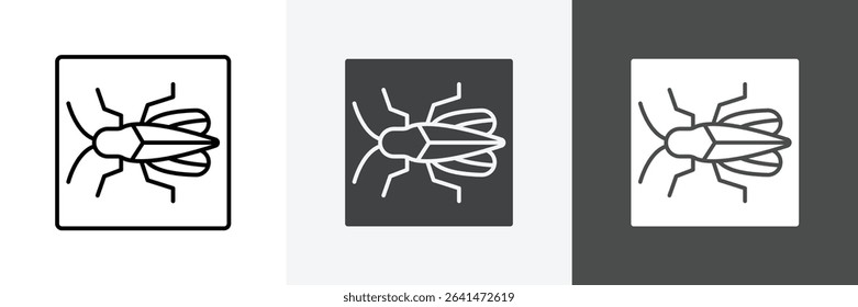 Grasshopper icon set vector art