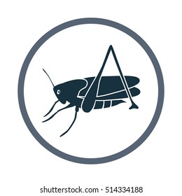 Grasshopper icon. Simple design for web and mobile