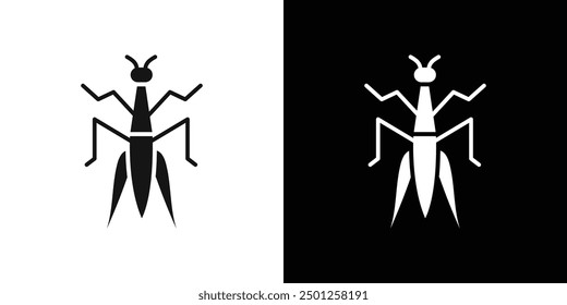 Grasshopper icon Symbol mark in filled style