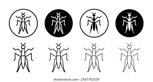 Grasshopper icon Symbol mark in filled style