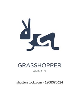 Grasshopper icon. Trendy flat vector Grasshopper icon on white background from animals collection, vector illustration can be use for web and mobile, eps10