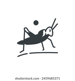 Grasshopper icon, grasshopper vector illustration