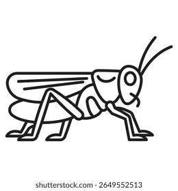 Grasshopper icon vector illustration isolated sign