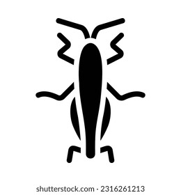 Grasshopper, Insect Flat Icon Logo Illustration. Insect Icon-set. Suitable For Web Design, Logo, App.