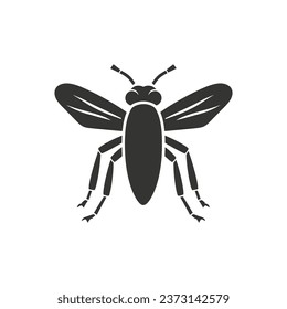 Grasshopper Insect Icon on White Background - Simple Vector Illustration