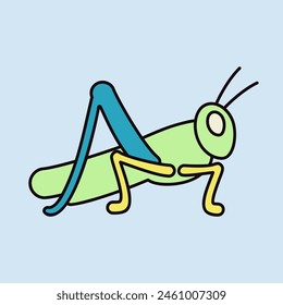 Grasshopper locust icon. Agriculture sign. Graph symbol for your web site design, logo, app, UI. Vector illustration, EPS10.