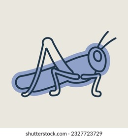 Grasshopper locust isolated icon. Agriculture sign. Graph symbol for your web site design, logo, app, UI. Vector illustration, EPS10.