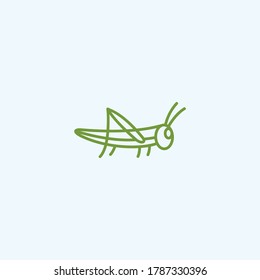 grasshopper logo design icon vector illustration