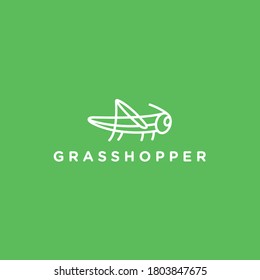 grasshopper logo design vector illustration