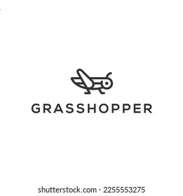  Plantilla de diseño de iconos del logotipo de Grasshopper	