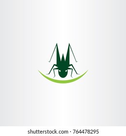 grasshopper logo icon vector element 