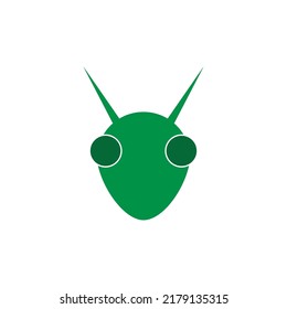 grasshopper logo illustration design vector