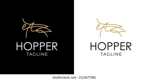 Grasshopper Luxury Logo Monoline Style