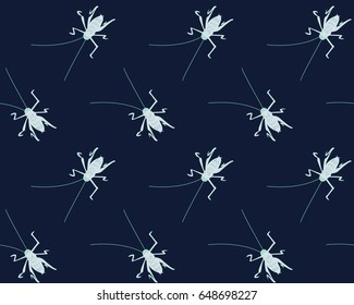 Grasshopper pattern, insects background