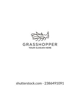 Grasshopper sign logo design template