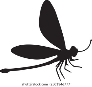 grasshopper silhouette vector in white background