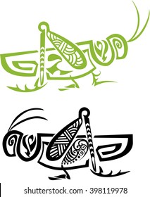 Grasshopper stylized, tribal