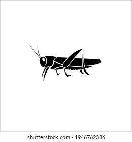 Logotipo de símbolo de Grasshopper. Diseño de tatuajes. Ilustración vectorial.