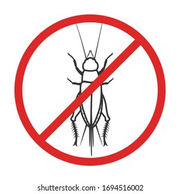 Grasshopper vector icon.Outline vector icon isolated on white background grasshopper.