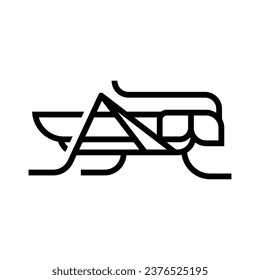 Grasshopper Vector Logo Design Template